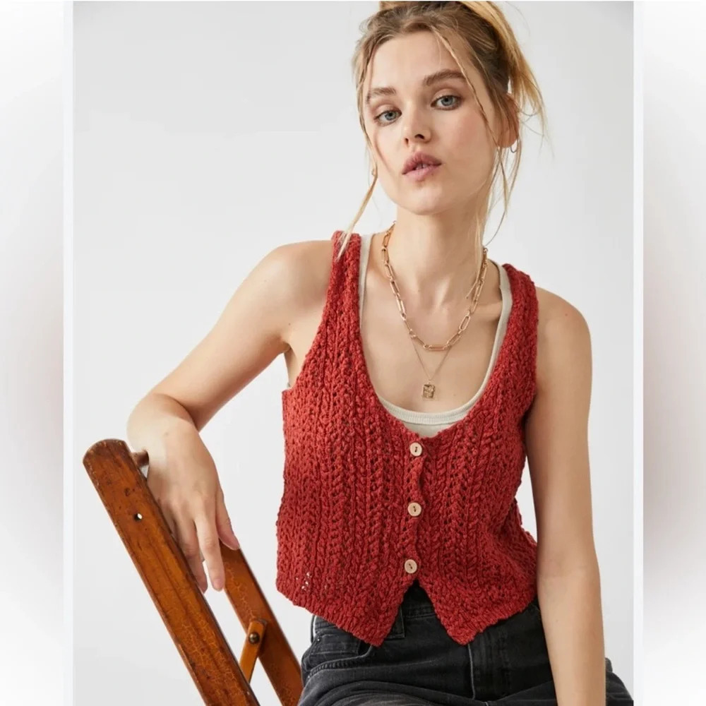 Free People Women's Care FP Stanley Cotton Vest